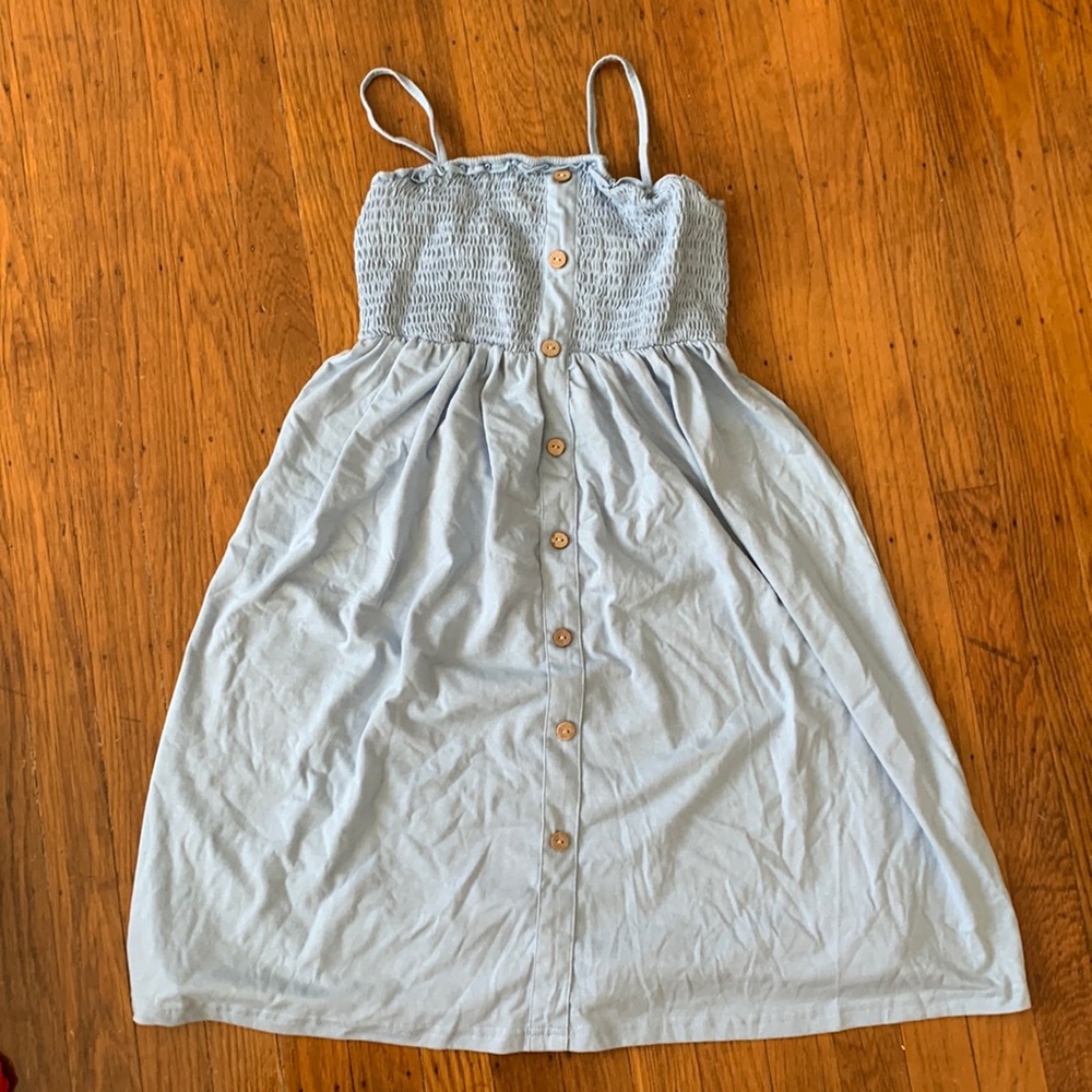 Baby blue tube top dress size small